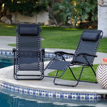 Coral Coast Zero Gravity Lounge Chairs Set Of 2