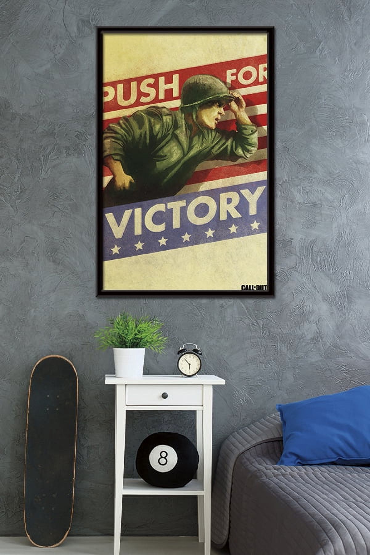 Call of Duty: WWII - Push Wall Poster, 22.375" x 34", Framed
