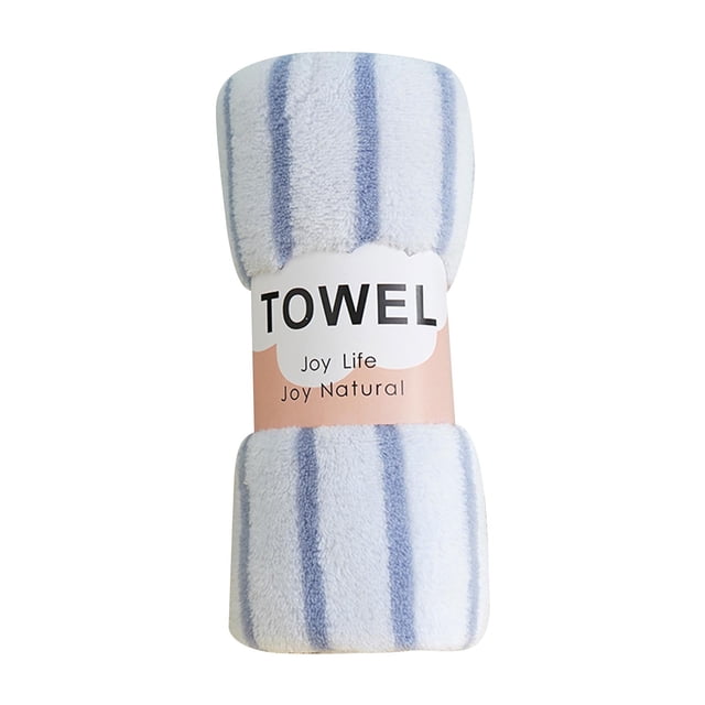 Face Towel 30 cm x 60 cm Absorbent Velvet Striped Design for Children and Adults Bathroom Use