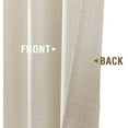 thumbnail image 4 of 2 Pack Linen Textured Curtains 63 inches Beige Bedroom Living Room Window Curtain Set Light Filtering Drapes Grommet Top 2 Panels, 4 of 8