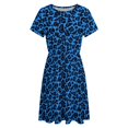 thumbnail image 4 of Blue Aesthetic Leopard Print Women's Dress Short Sleeve Summer Sundress Summer Women Clothes, 4 of 7
