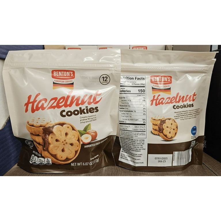 Benton's European Hazelnut Cookies 6.07oz 172g (2 Bags) - Walmart.com