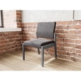 thumbnail image 5 of Pemberly Row Chaise d'Appoint Sans Accoudoirs pour Réception, Cadre en Bois, Noir, 5 of 5