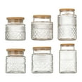 thumbnail image 3 of YAOMOBB Airtight Glass Jar Vintage Pattern Glass Storage Jar Bamboo Lid Large Capacity Kitchen Storage Container Good Sealing, 3 of 7