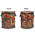 thumbnail image 2 of 50L Extra Large Popup Hamper Collapsible Laundry Basket With Zippered Lid 15.7x18.5in Full Of Mushrooms, 2 of 7