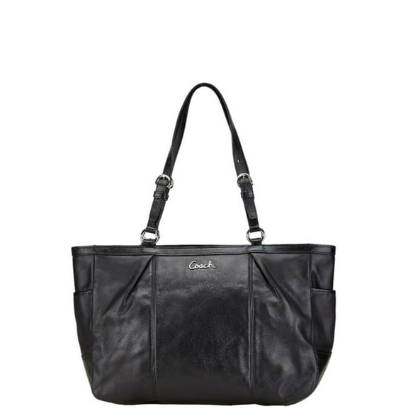Pre-Owned Coach East West Tote Bag Shoulder F17722 Black Leather Women's COACH (Fair)