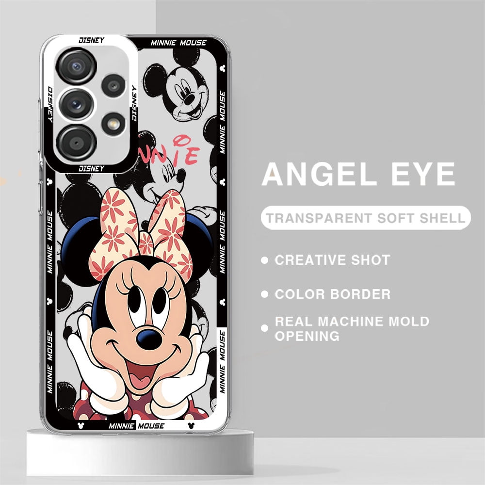 Mickey Mouse Case for Samsung Galaxy A13 A24 A33 A25 A54 A34 A14 4G A23 A15  A73 5G Transparent Soft Cover UUAXB05 for Galaxy A54 5G
