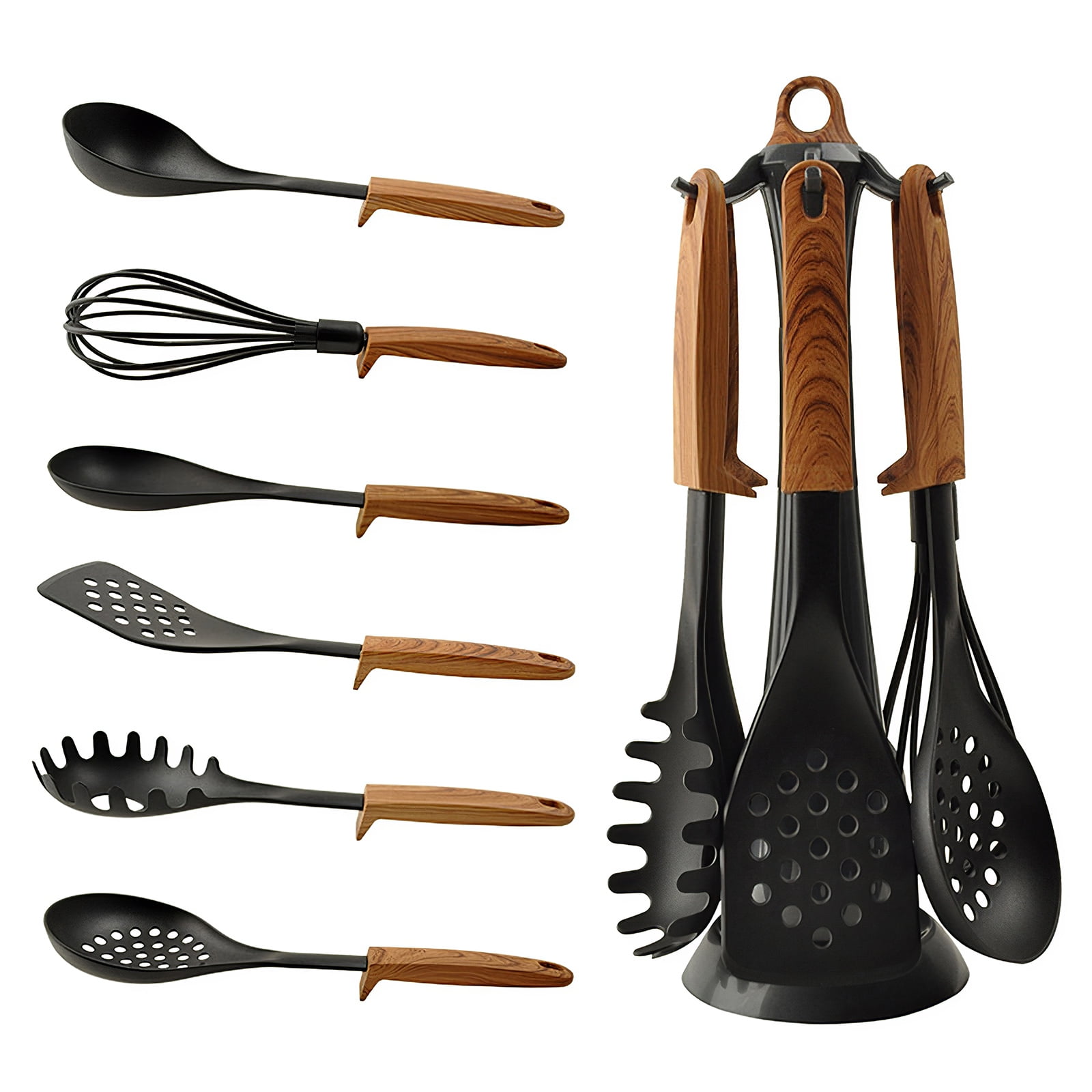 SUNSBELL 7PCS Kitchen Cooking Utensils Slotted Spatula Spoon Pasta