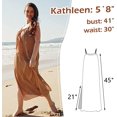 thumbnail image 5 of Women's Bikini Cover Ups Strappy Split Maxi Dress Chiffon Beach Dress for Summer Holidays, 5 of 7