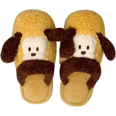 

CoCopeaunt Kawaii Dog Slippers Fuzzy Slippers Fluffy Slippers Warm House Slippers for Women