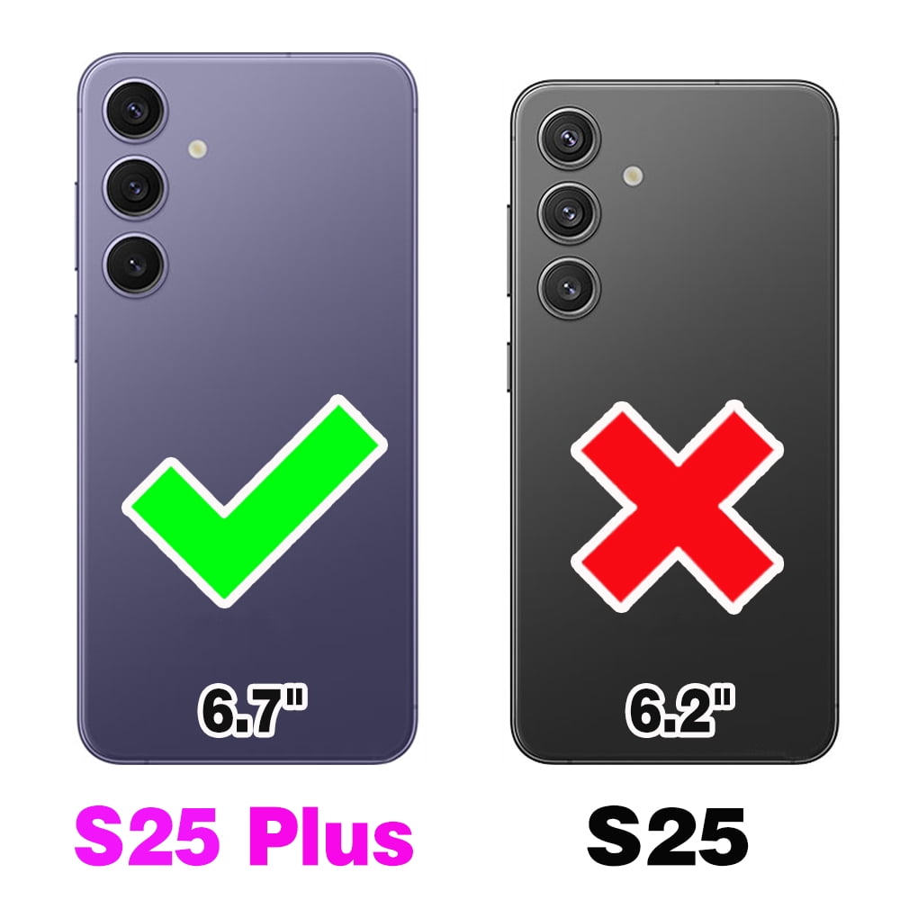 Asuwish Phone Case for Samsung Galaxy S25 Plus S25+ 5G Zipper Wallet Detachable Cell Cover with Tempered Glass Screen Protector Strap Flip Card Holder S25Plus 25S + S 25 25+ SM-S936U Women Girls Blue