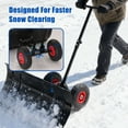 thumbnail image 6 of BOFANG 30" Wide Snow Pusher with Wheels,Ergonomic Handle,Single Rod, 6 of 8