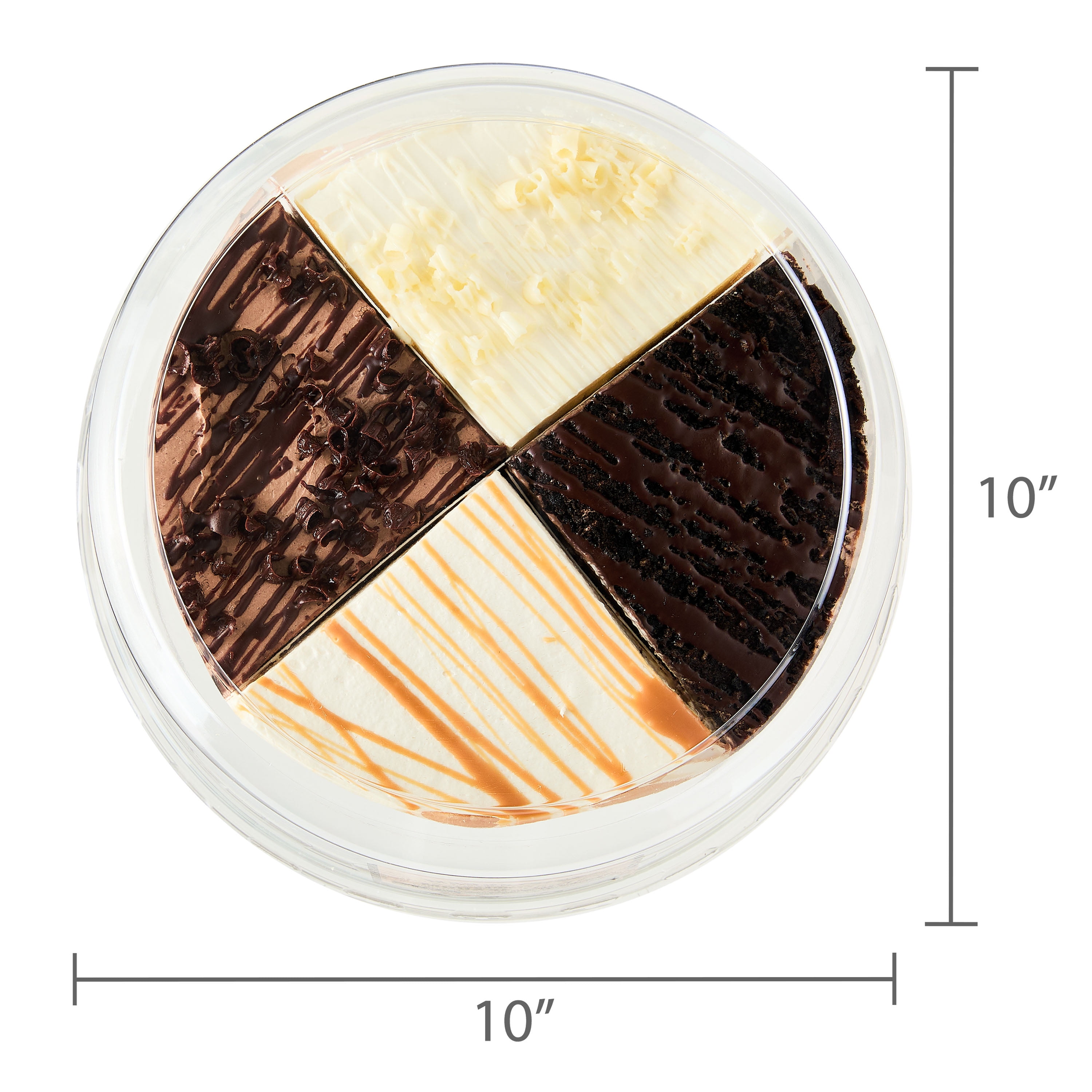Marketside 8-Inch Variety Mousse Torte Cake, 39.25 oz (Refrigerated)
