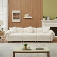thumbnail image 4 of Tabaray 112" Modular Sectional Sofa Couch, 3 Seater Couch with Deep Seat, Modern Sectional Couches for Living Room, Comfy Cloud Couch, Sleeper Sofa with Thick Armrest for Apartment Lounge, Beige, 4 of 8