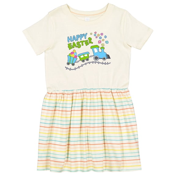 Inktastic Happy Easter Train Girls Toddler Dress