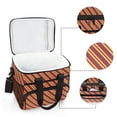 thumbnail image 6 of FORMRS Insulated Cooler Bag 24 Cans Capacity Soft Leakproof Lunch Box with Side Pockets, Red Stripes Pattern, 6 of 7