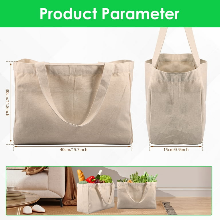 Large canvas grocery bags hotsell
