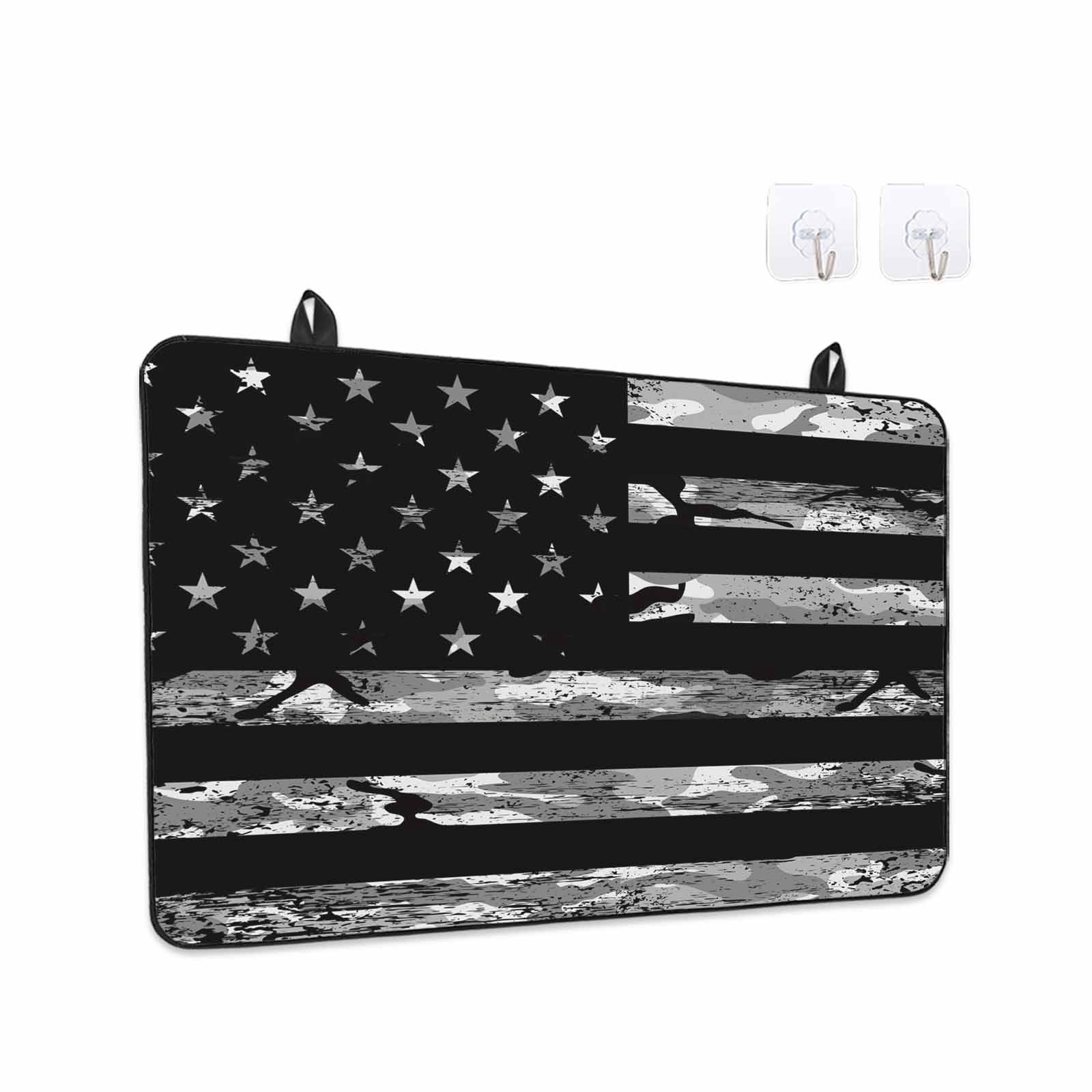 American Rustic Flag, Stove Top Cover for Electric Stove, Heat-proof & Non Slip Glass Top Stove Cover Protector, Independence Day USA Star Stripes Flag Kitchen Flat Cooktop Rubber Mat 36x21 Inches