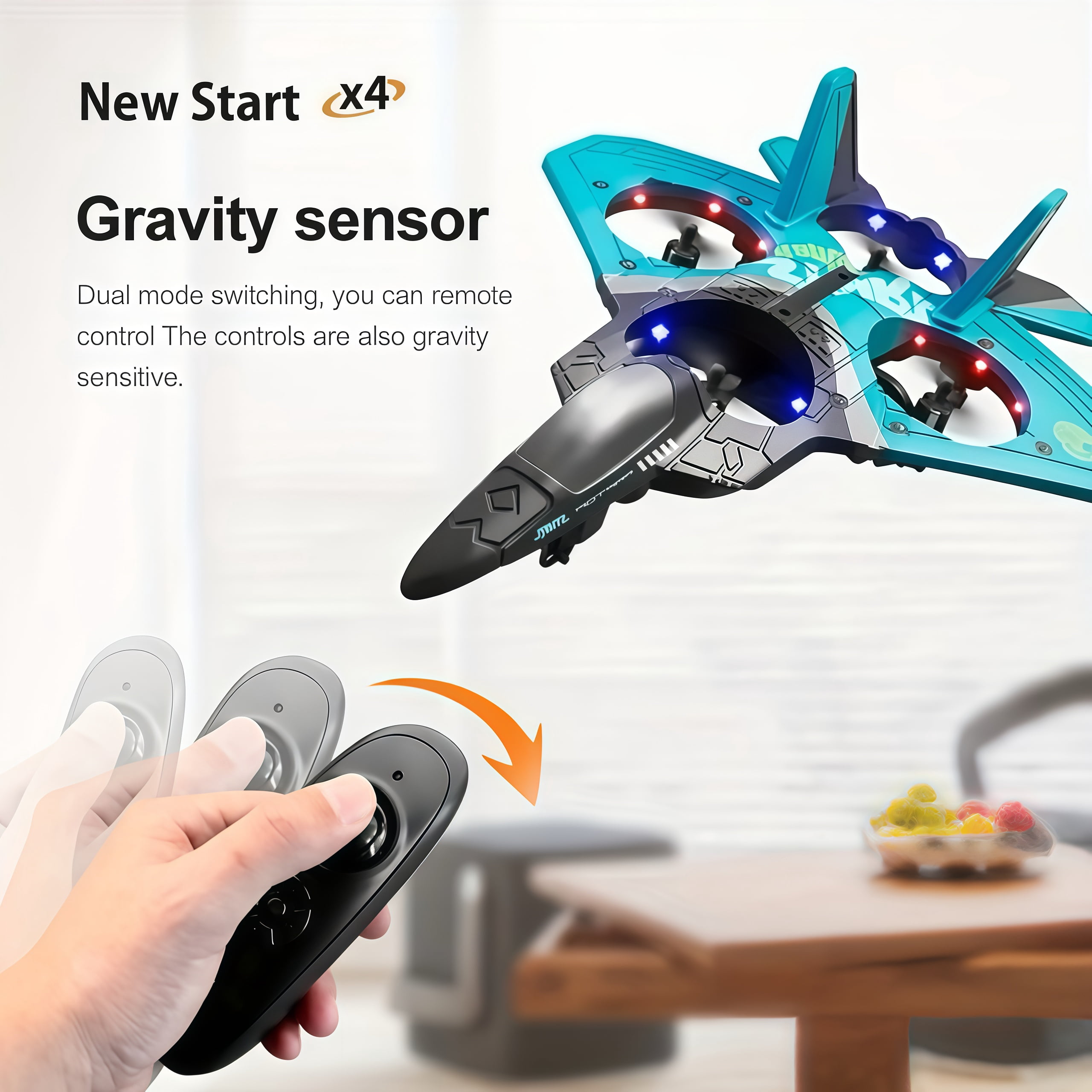APIZCUK RC Fighter Jet Toy, EPP Foam Warplane, 3 Flight Modes, 20 Min Flight, Gift for Ages 12+