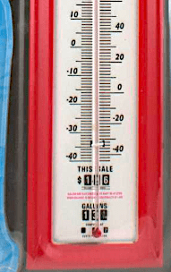 Red Crown 19 Inch x 6" Gasoline Gas Pump Metal Thermometer with Hanging hole Retro Vintage Collectable Gift
