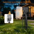 thumbnail image 4 of SURAIELEC Outdoor Power Stake Timer, Dusk to Dawn Light Timer, 6 Outlet Power Strip Weatherproof, 6FT Extension Cord Multiple Outlet, Solar, 4 of 7