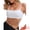 White, variant on Square Neck Wirefree Padded Push-Up Athletic Bra L White