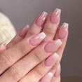 thumbnail image 4 of Uñas postizas adhesivas XCREANDO medianas con brillo degradado, forma coffin, 4 of 8