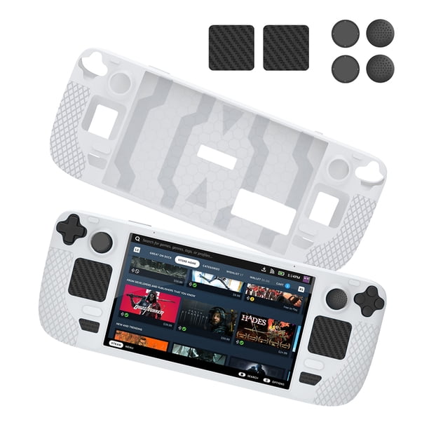 Ndcxsfigh Cubierta Consola Juegos Con Kits Pegatinas Tapa Balancín Pulgar para Cubierta (blanco)