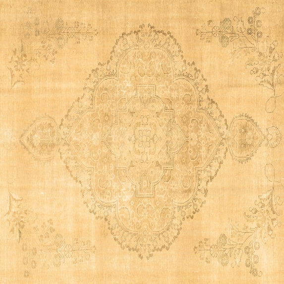 Ahgly Company Indoor Square Persian Brown Traditional Area Rugs, 6' Square