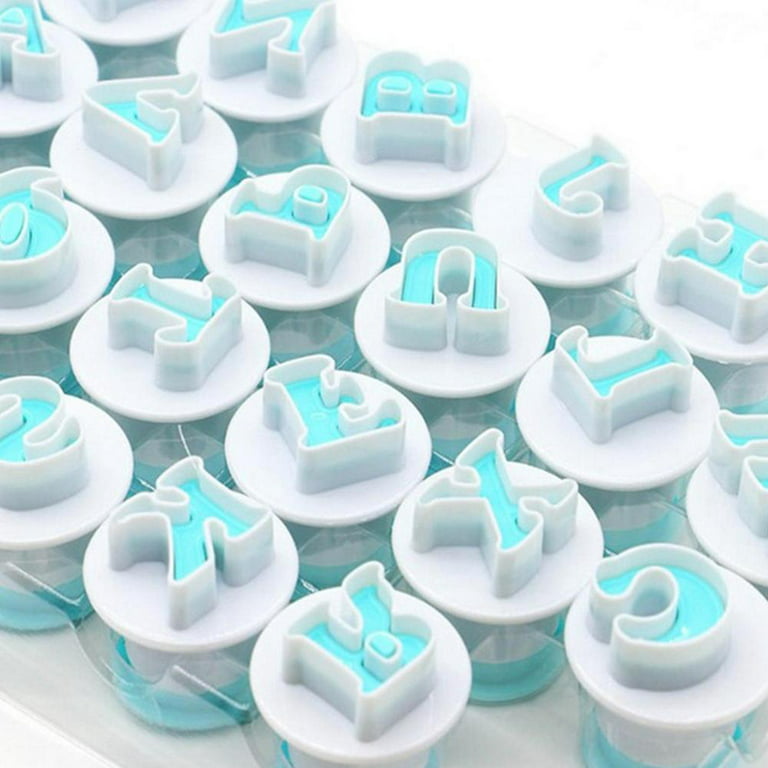 Nuoda Fondant Alphabet/Letter Cutters and Number set,Cake Biscuit Mold,Cake  Decorating Tools, Cookie Stamp Impress,Embosser Cutter,DIY Sugar Cookies