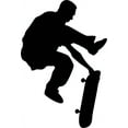 thumbnail image 2 of One-handed Skate Boarding Silhouette Wall Decal Sticker, Wallmonkeys Peel & Stick Vinyl Graphic (18 in H x 12 in W, 2 of 4