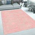 thumbnail image 2 of HomeNette Machine Washable Rug 140x300 cm, Non Slip, Stain Resistant, Pink Rugs for Living Room, Bedroom, Bathroom, Kitchen, Decorative Modern Cotton Boho Patterned Tokyo Collection Area Rugs, 2 of 6