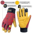 thumbnail image 5 of FEISHDEK Kids Leather Work Gloves, Touchscreen Reflective Breathable Safety Gloves(Red, Xmall, Age3-6), 5 of 7