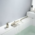 thumbnail image 4 of Sumerain Waterfall Roman Tub Faucet with Diverter Brushed Nickel, High Flow Waterfall Tub Filler, 4 of 19