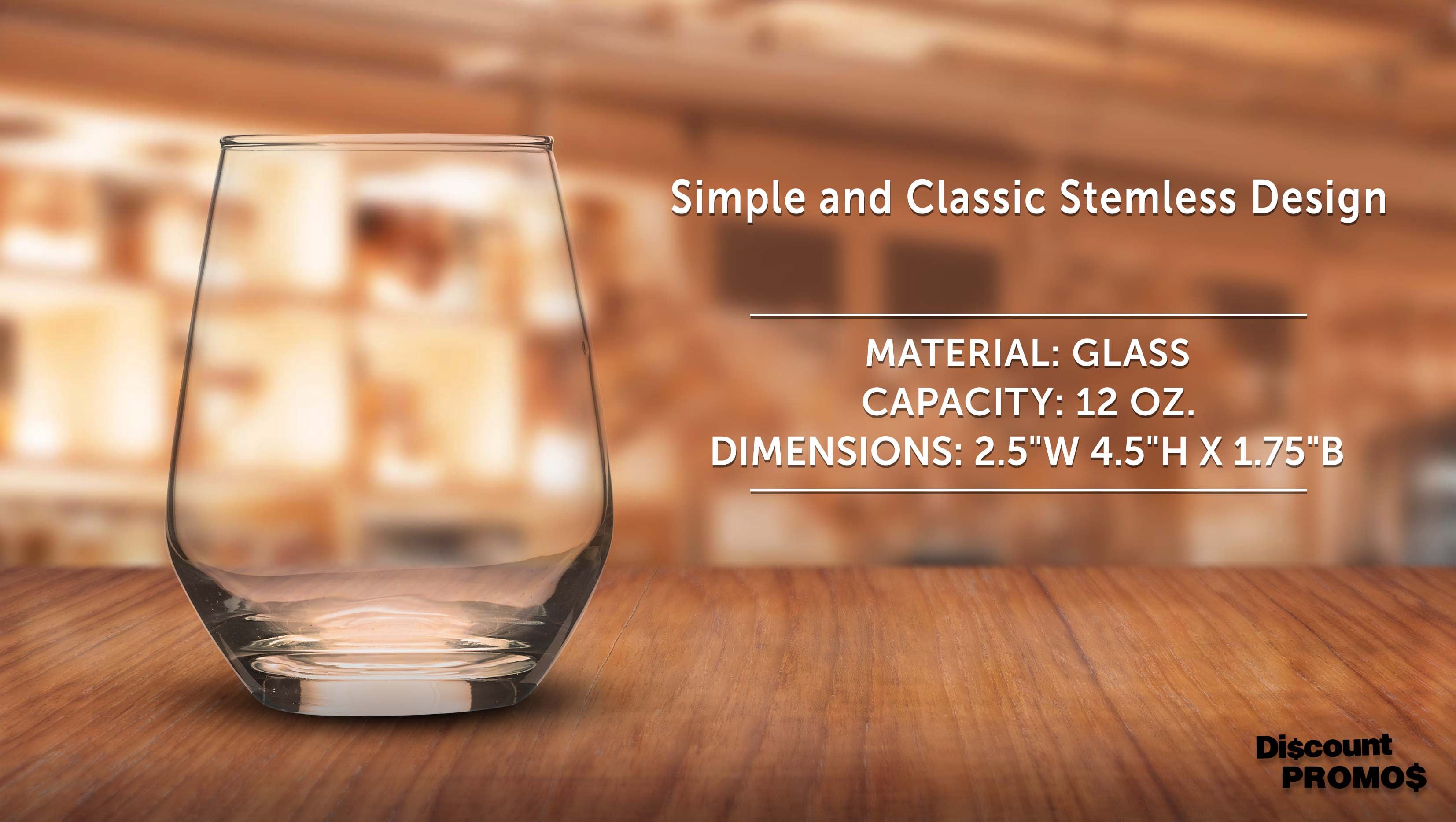 Silica Stemless Wine Glasses 12 oz. Set of 10, Bulk Pack - Restaurant Glassware for Red Wine, White Wine, Cocktails - Clear