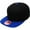 Black/Royal, variant on Pro Style Classic Snapback Wool Blend Plain Basic Cap Hat