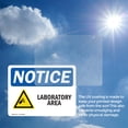 thumbnail image 6 of (2 Pack) Laboratory Area Sign With Symbol OSHA Notice Sign 14 Inch X 10 Inch Vinyl Label Decal Sticker Weather Resistant, UV Protected for Workplace, Business, and Construction Site,, 6 of 7