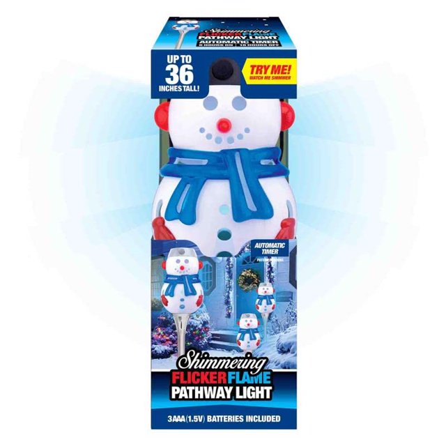 Pathway Light SHAWSHANK LEDZ con forma de muñeco de nieve parpadeante