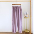 thumbnail image 1 of Pantalones holgados de algodón de verano para hombres y mujeres, pantalones de pijama de crepé de algodón, pantalones holgados antimosquitos para parejas, pantalones con aire acondicionado que se, 1 of 4
