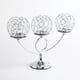 thumbnail image 4 of Candelabro de metal con portavelas de cristal, centro de mesa para decoración del hogar Plata, 4 of 8