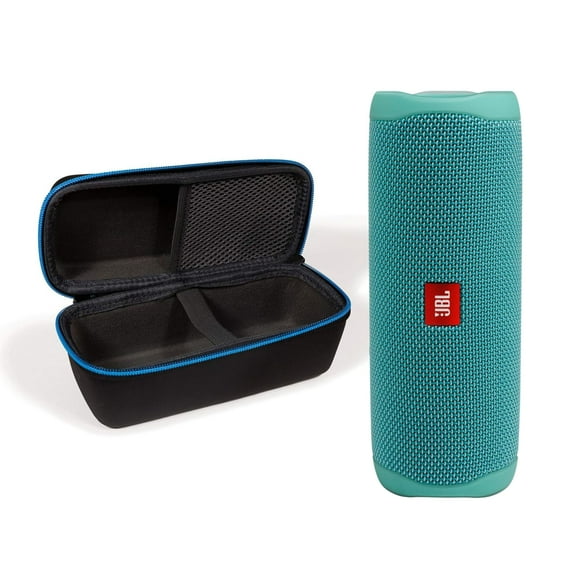 JBL Flip 5 (verde azulado) + ¡Paquete con divvi! Estuche rígido protector