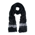 thumbnail image 2 of Solid Color Frayed Edge Sequin Stripe Glitter Scarf, 2 of 3