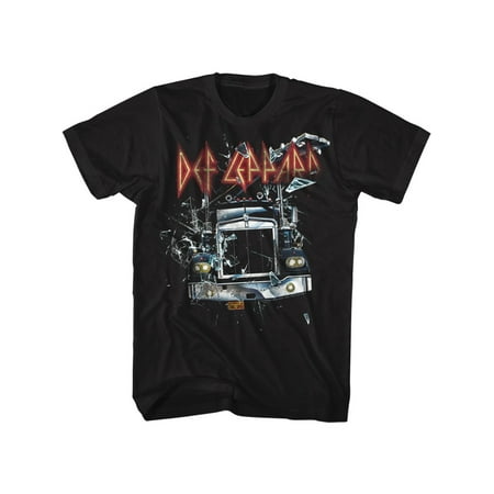 Def Leppard 80s Heavy Metal Band Rock n Roll Through The Glass Adult T-Shirt