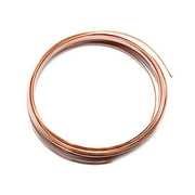 Solid Bare Copper Wire Half Round, Bright, Dead Soft 5 FT, Choose from 12, 14, 16, 18 Gauge