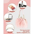 thumbnail image 5 of CAILDANL Women Ostrich Feather Tote Bag Fluffy Purse Clutch Feather Evening Handbag for Wedding, 5 of 6