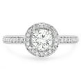 thumbnail image 3 of Dazzlingrock Collection 1.00 Carat (ctw) 14K Round Diamond Bridal Vintage Halo Style Engagement Ring 1 CT, White Gold, Size 7.5, 3 of 4
