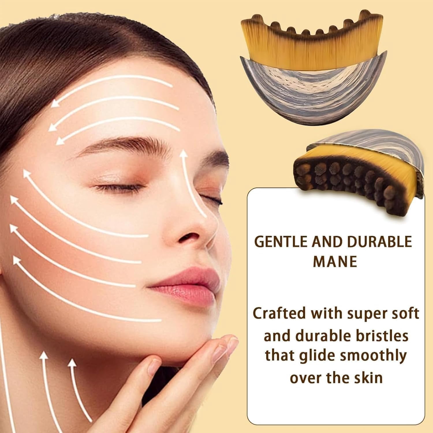 Lymphatic Contour Face Brush, Contour Face Brush for Lymphatic Drainage, Chin & Jawline Sculpting (1PCS)