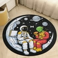 thumbnail image 2 of Outer Space Astronauts (29) Round Area Rugs for Bedroom Living Room, 3FT Soft Comfy Indoor Circle Carpets, Carpet Home Decor Floor Mat, 2 of 6