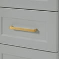 thumbnail image 2 of Ariel Taylor 43 In. Left Offset Rectangle Sink Vanity With Carrara White Marble Countertop In Grey, 2 of 10