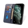 thumbnail image 2 of Leather Wallet iPhone 16 Case (Blue) Magnetic Folio Card Slot Holder Flip Kickstand Shockproof Cover, 2 of 5